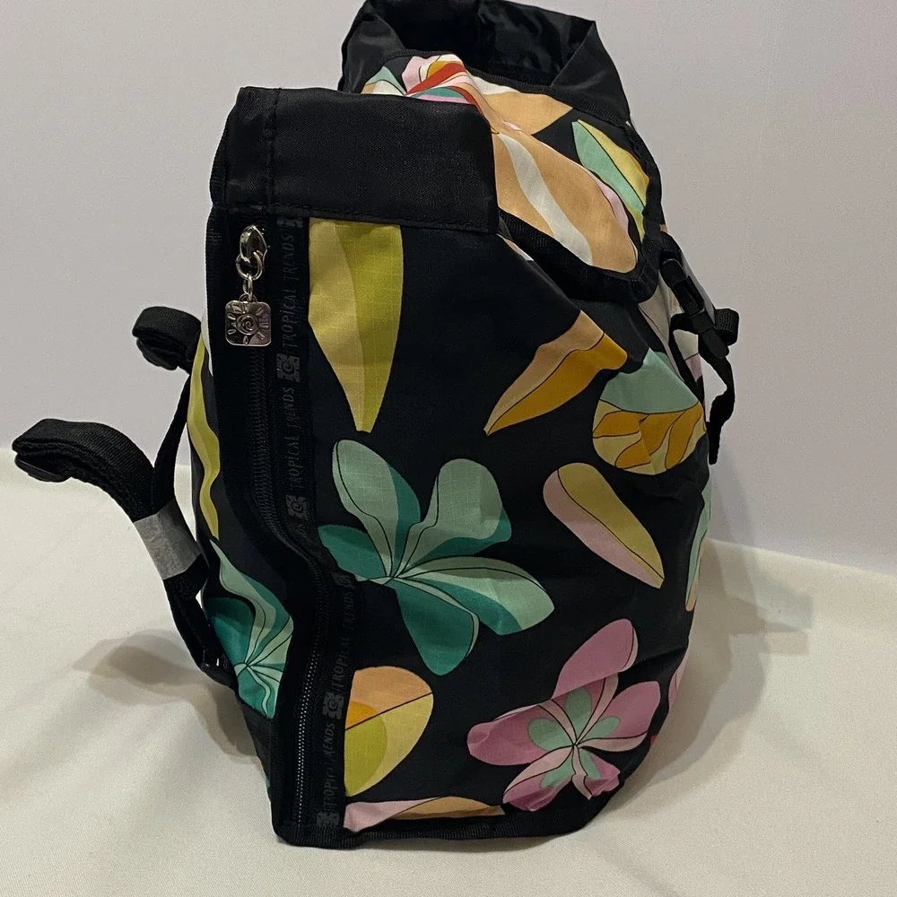 Tropical Trends Groovey‎ Plumeria Backpack Hawaiian Colorful Retro 90s Y2K NWT
